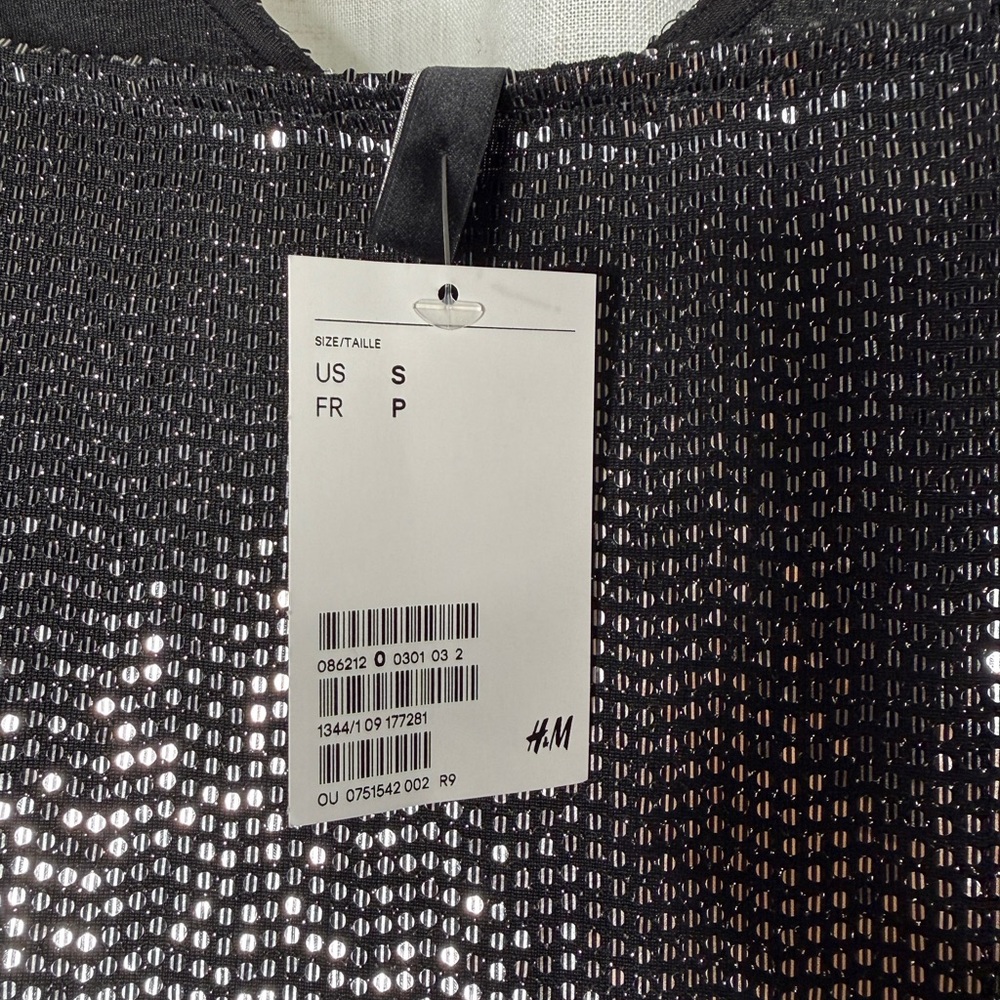 Dark Navy Sequin Slip Dress - Picture 3 of 3